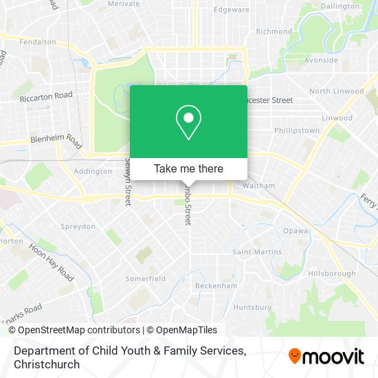 Department of Child Youth & Family Services map