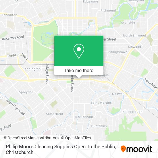 Philip Moore Cleaning Supplies Open To the Public map