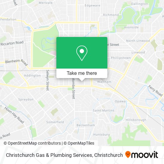 Christchurch Gas & Plumbing Services map
