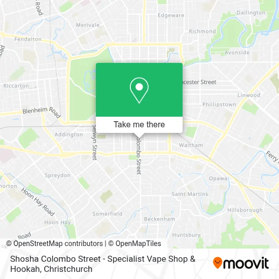 How to Get to Shosha Colombo Street - Specialist Vape Shop & Hookah in  Christchurch by Bus?