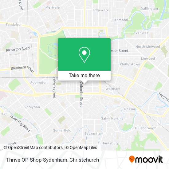 Thrive OP Shop Sydenham map