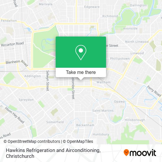 Hawkins Refrigeration and Airconditioning map