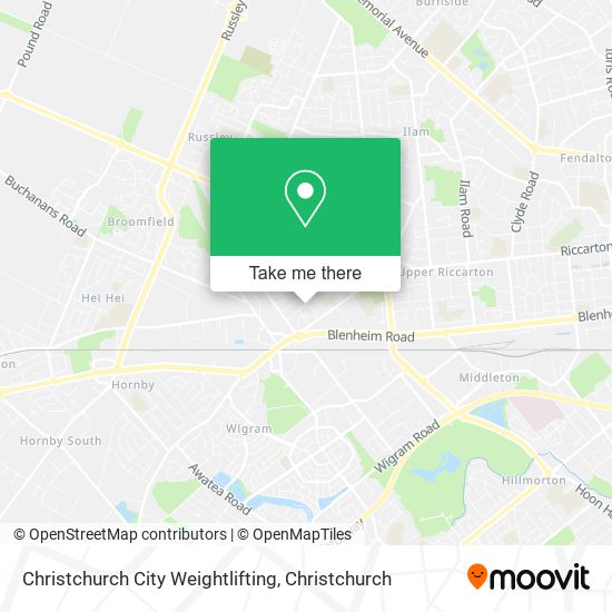 Christchurch City Weightlifting map