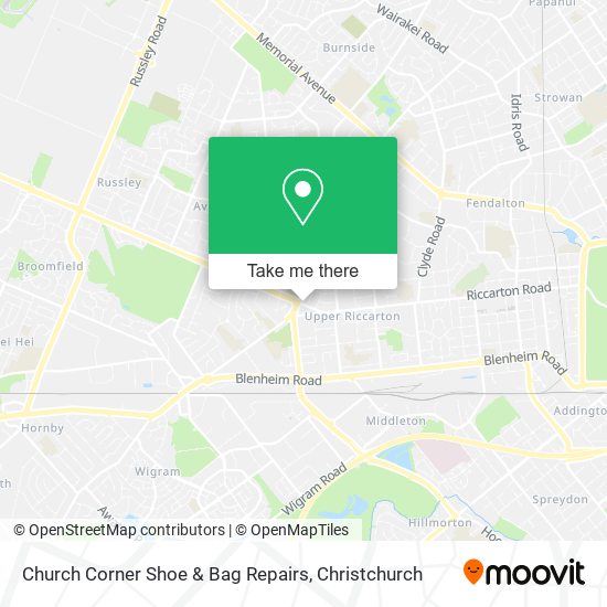 Church Corner Shoe & Bag Repairs map