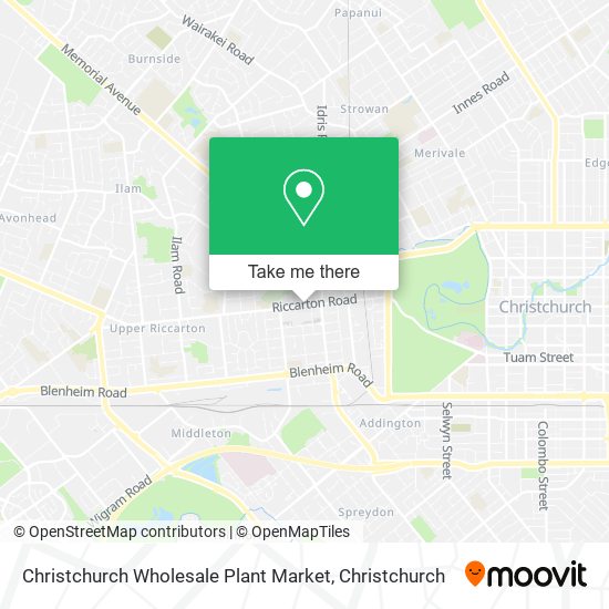 Christchurch Wholesale Plant Market map