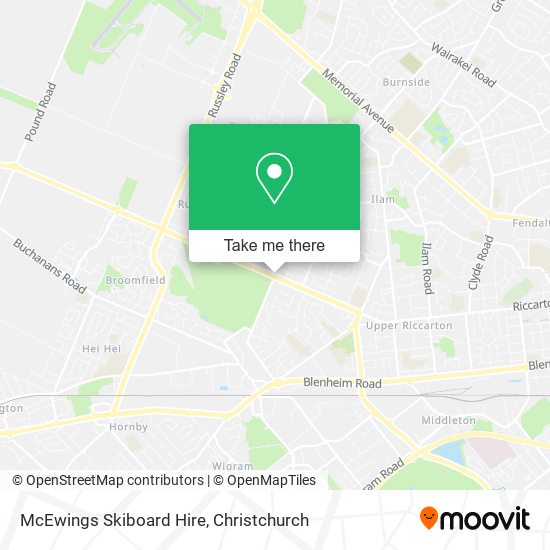 McEwings Skiboard Hire map