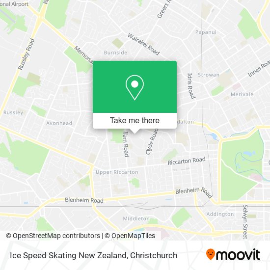 Ice Speed Skating New Zealand map