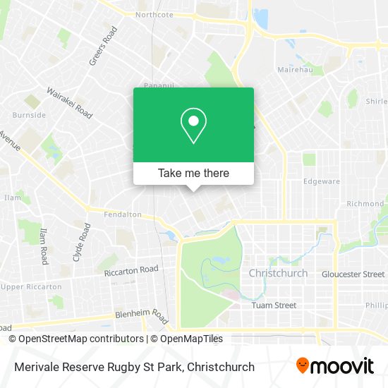 Merivale Reserve Rugby St Park map