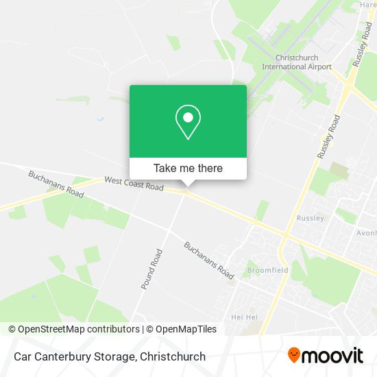 Car Canterbury Storage map