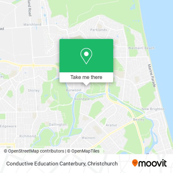 Conductive Education Canterbury map