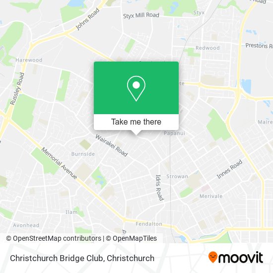 Christchurch Bridge Club map