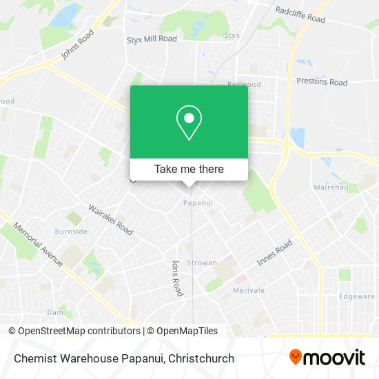 Chemist Warehouse Papanui map