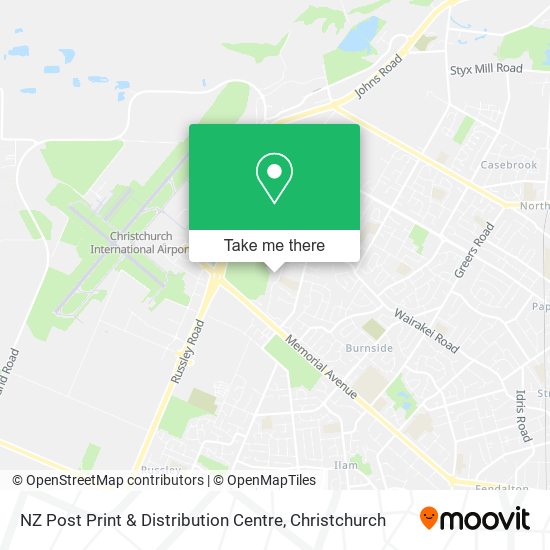 NZ Post Print & Distribution Centre map