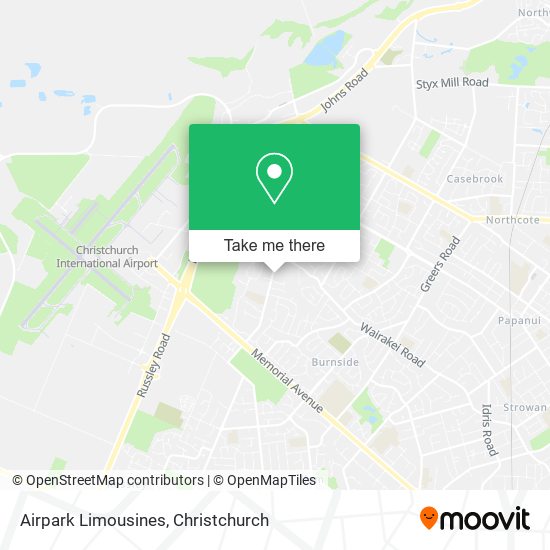 Airpark Limousines map
