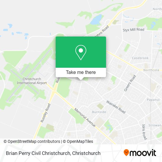 Brian Perry Civil Christchurch map