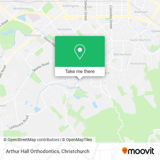 Arthur Hall Orthodontics map