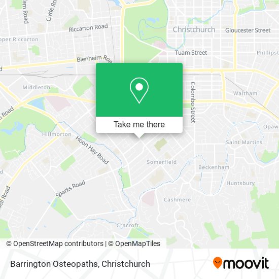 Barrington Osteopaths map