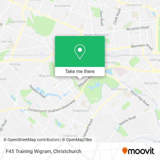 F45 Training Wigram map