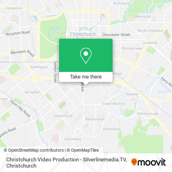 Christchurch Video Production - Silverlinemedia.TV地图