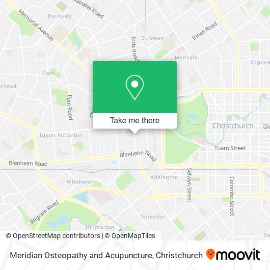 Meridian Osteopathy and Acupuncture map