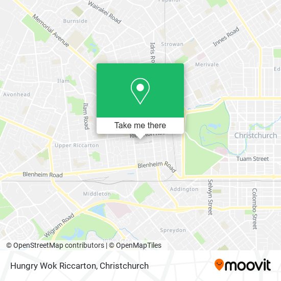 Hungry Wok Riccarton map