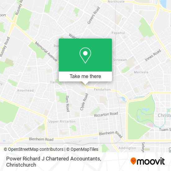 Power Richard J Chartered Accountants map