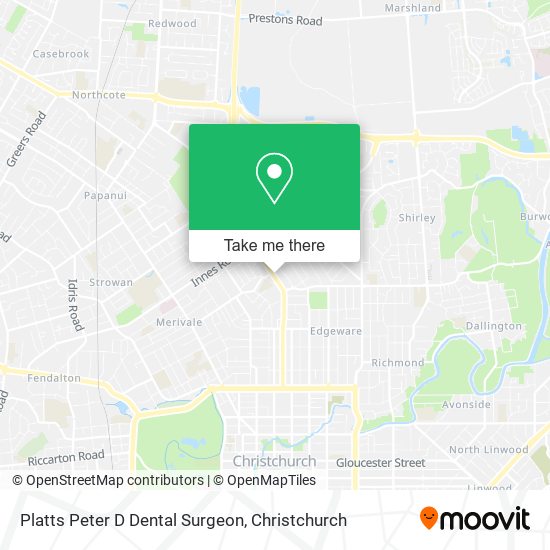 Platts Peter D Dental Surgeon map