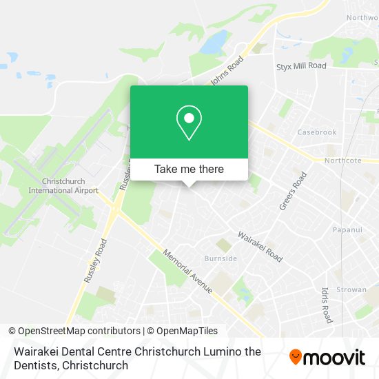 Wairakei Dental Centre Christchurch Lumino the Dentists map