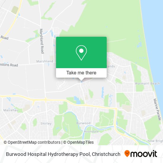 Burwood Hospital Hydrotherapy Pool map