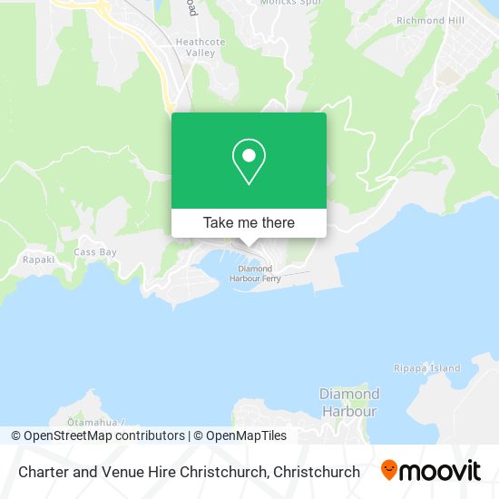 Charter and Venue Hire Christchurch map