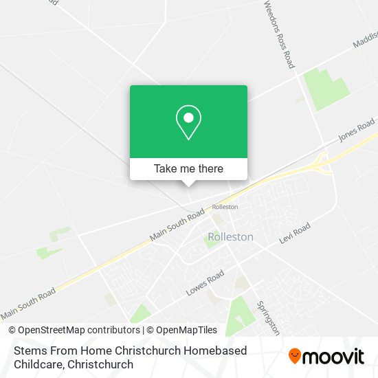 Stems From Home Christchurch Homebased Childcare map