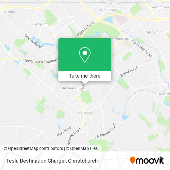 Tesla Destination Charger map