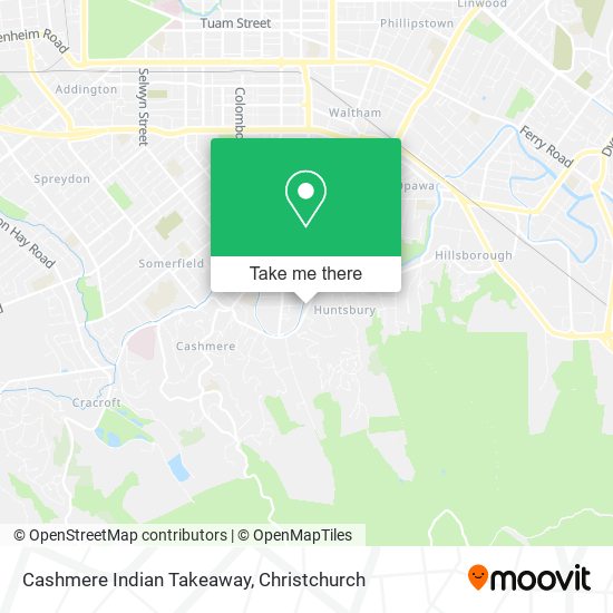 Cashmere Indian Takeaway map