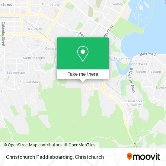 Christchurch Paddleboarding map