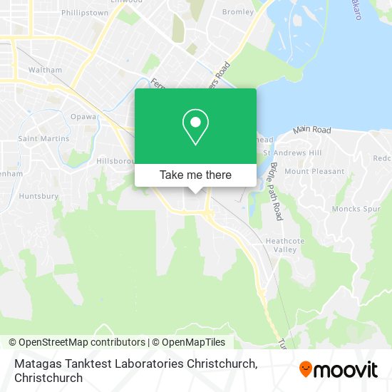 Matagas Tanktest Laboratories Christchurch map