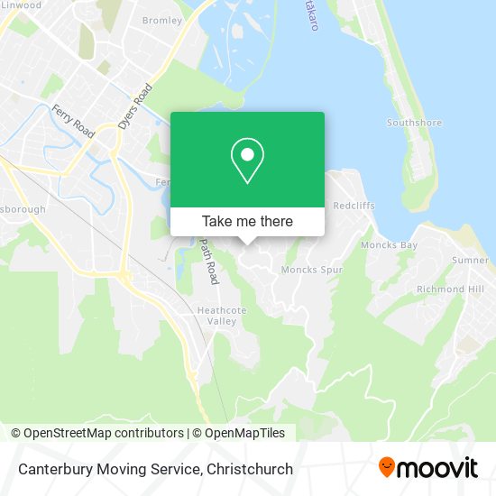 Canterbury Moving Service map