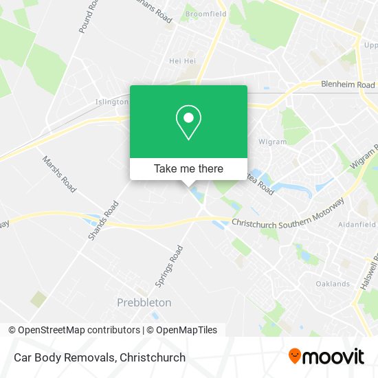 Car Body Removals map