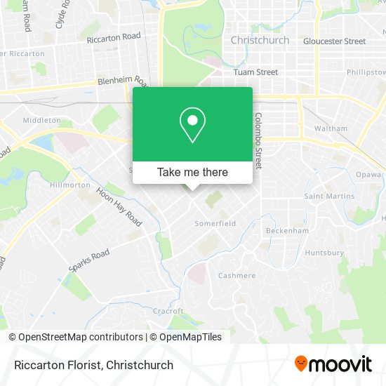 Riccarton Florist map