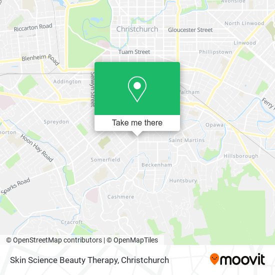 Skin Science Beauty Therapy map