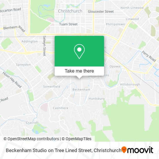 Beckenham Studio on Tree Lined Street map