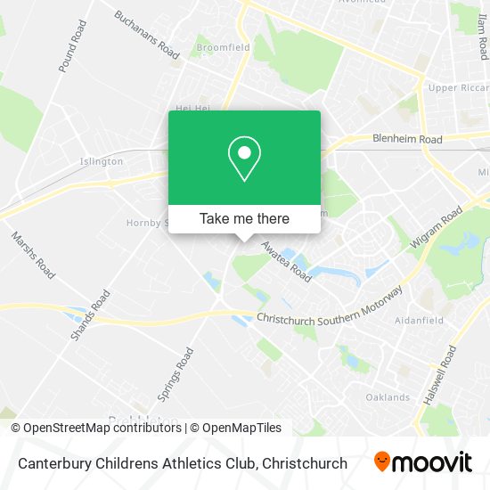 Canterbury Childrens Athletics Club map