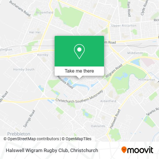 Halswell Wigram Rugby Club map
