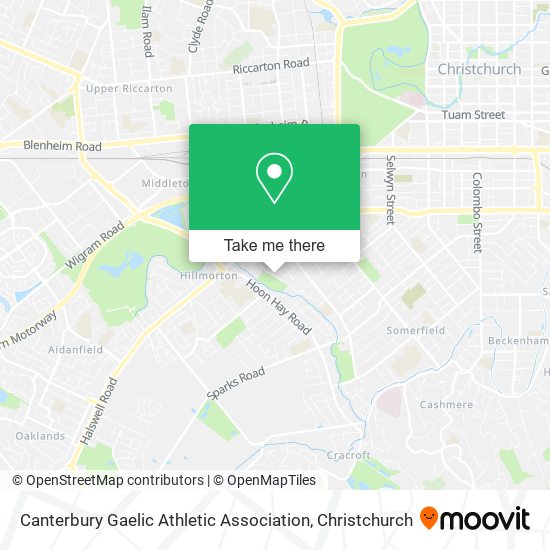 Canterbury Gaelic Athletic Association map