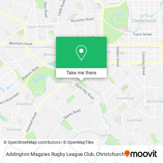Addington Magpies Rugby League Club地图