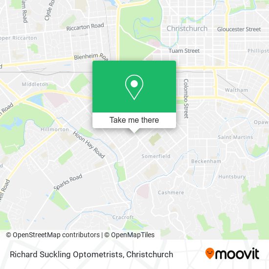 Richard Suckling Optometrists map