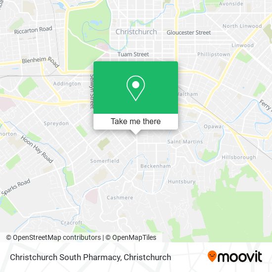 Christchurch South Pharmacy map