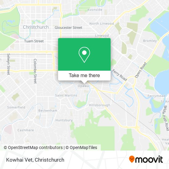 Kowhai Vet map