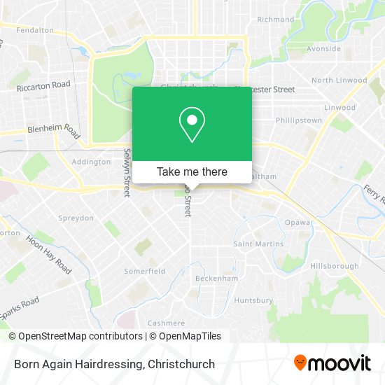 Born Again Hairdressing map