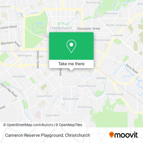Cameron Reserve Playground map