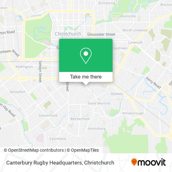 Canterbury Rugby Headquarters map